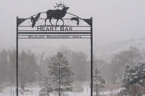 Heart Bar Wildlife Management Area in winter - New Mexico State Game Commission 