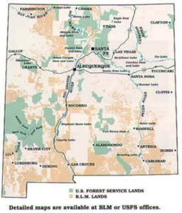 Habitat Improvement Stamp or validation map for USFS and BLM lands and waters in New Mexico