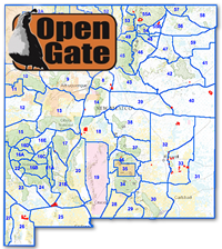 Interactive hunting map helps hunters, anglers, and trappers find suitable Open Gate private land property in New Mexico. (Department of Game and Fish)