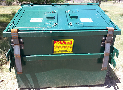 Raton receives 650 new bear resistant trash dumpsters Bear Resistant Dumpster