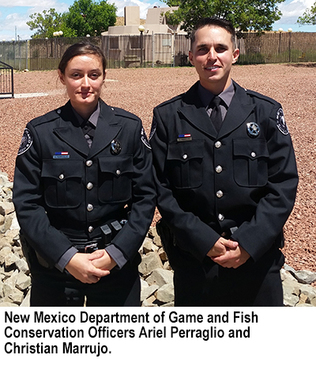 New game wardens graduate from Law Enforcement Academy - Perraglio and Marrujo - New Mexico Department of Game and Fish