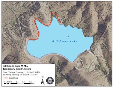 Bill Evans Lake WMA temporary road closure